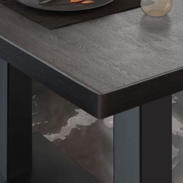 BM | Bistro table | W:D:H 130 x 80 x 75 cm | Wenge / stainless steel | Rectangular