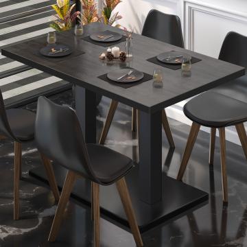 BM | Bistro table | W:D:H 120 x 70 x 75 cm | Wenge / Black | Rectangular