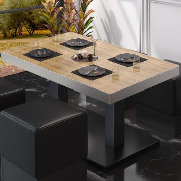 BM | Bistro Lounge Table | W:D:H 110 x 60 x 41 cm | Dąb / Czarny