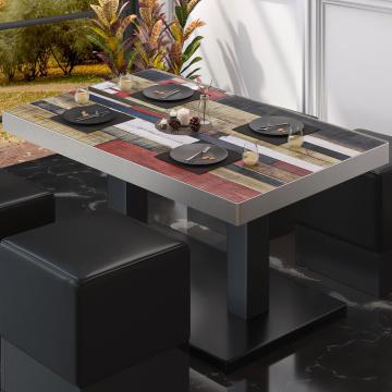 BM | Bistro Lounge Table | W:D:H 110 x 60 x 41 cm | Vintage Coloured / Black