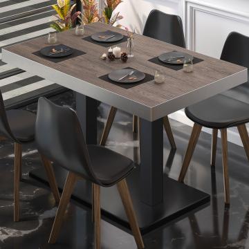 BM | Bistro Table | W:D:H 130 x 80 x 77 cm | Light wenge / stainless steel | Rectangular