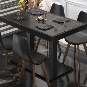 BM | Bistro Table | W:D:H 110 x 60 x 77 cm | Wenge / Black | Rectangular