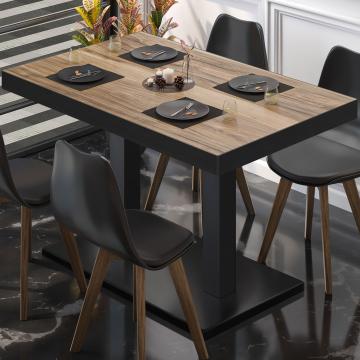 BM | Bistro Table | W:D:H 130 x 80 x 77 cm | Sheesham / stainless steel | Rectangular