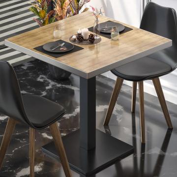 BM | Bistro table | W:D:H 70 x 70 x 75 cm | Oak / Black | Square