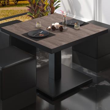 BM | Low Bistro Table | W:D:H 50 x 50 x 41 cm | Light Wenge / Black