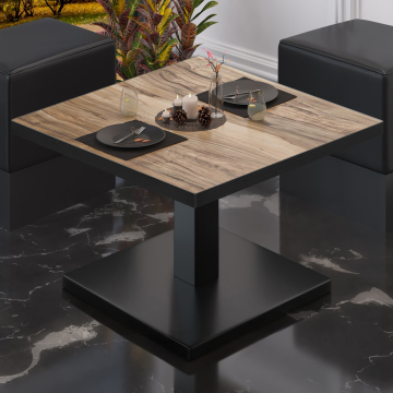 BM | Bistro Lounge Table | W:D:H 80 x 80 x 41 cm | Sheesham / Black