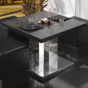 BM | Low Bistro Table | W:D:H 60 x 60 x 41 cm | Wenge / stainless steel