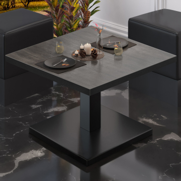 BM | Bistro Lounge Table | W:D:H 80 x 80 x 41 cm | Wenge / Czarny