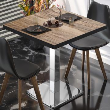 BM | Bistro table | W:D:H 70 x 70 x 75 cm | Sheesham / stainless steel | Square