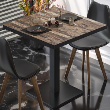 BM | Bistro table | W:D:H 60 x 60 x 75 cm | Vintage Old / Black | Square