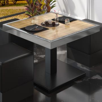 BM | Low Bistro Table | W:D:H 60 x 60 x 41 cm | Oak / Black