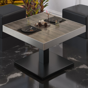 BM Bistro Lounge Table | 50x50xH41cm | Składany | Light Wenge/Black