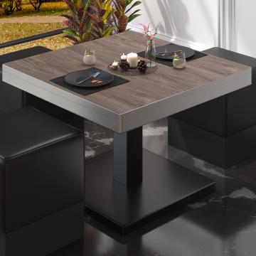 BM | Low Bistro Table | W:D:H 50 x 50 x 41 cm | Light Wenge / Black