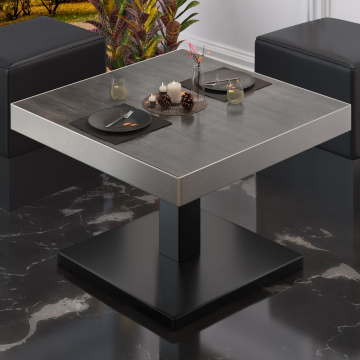 BM | Low Bistro Table | W:D:H 70 x 70 x 41 cm | Wenge / Black