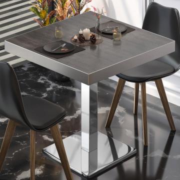 BM | Bistro Table | W:D:H 70 x 70 x 77 cm | Wenge / stainless steel | Square