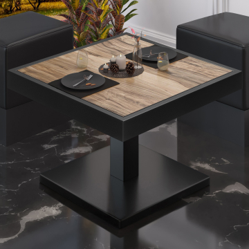BM | Low Bistro Table | W:D:H 60 x 60 x 41 cm | Sheesham / Black