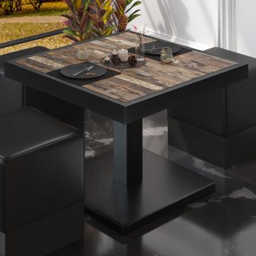 BM | Bistro Lounge Table | W:D:H 50 x 50 x 41 cm | Vintage Old / Black