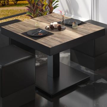 BM | Low Bistro Table | W:D:H 70 x 70 x 41 cm | Sheesham / Black