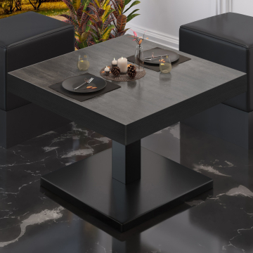 BM | Low Bistro Table | W:D:H 50 x 50 x 41 cm | Wenge / Black