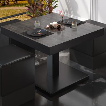 BM | Low Bistro Table | W:D:H 60 x 60 x 41 cm | Wenge / Black