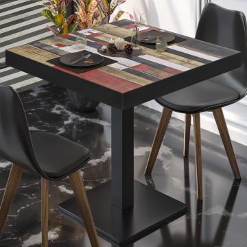 BM | Bistro Table | W:D:H 60 x 60 x 77 cm | Vintage coloured / black | Square