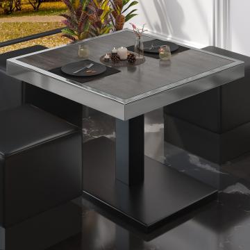 BM | Low Bistro Table | W:D:H 80 x 80 x 41 cm | Wenge / Black