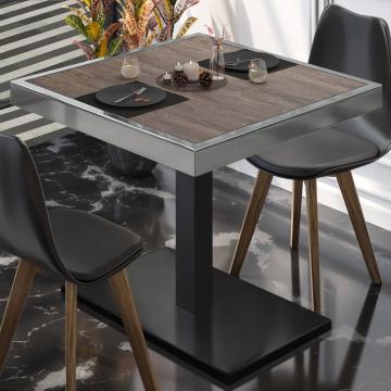 BM | Bistro Table | W:D:H 80 x 80 x 77 cm | Light wenge / black | Square