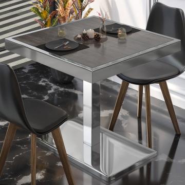 BM | Bistro Table | W:D:H 80 x 80 x 77 cm | Wenge / stainless steel | Square