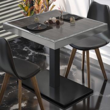 BM | Bistro Table | W:D:H 80 x 80 x 77 cm | Wenge / Black | Square