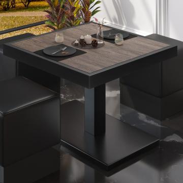 BM | Bistro Lounge Table | W:D:H 80 x 80 x 41 cm | Jasny Wenge / Czarny