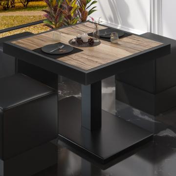 BM | Low Bistro Table | W:D:H 80 x 80 x 41 cm | Sheesham / Black