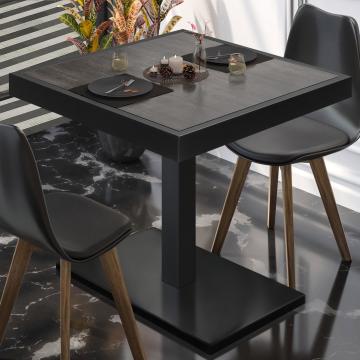 BM | Bistro Table | W:D:H 80 x 80 x 77 cm | Wenge / Black | Square