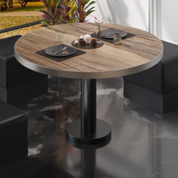 BML | Low Bistro Table | Ø:H 60 x 39 cm | Sheesham / Black