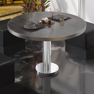 BML | Low Bistro Table | Ø:H 50 x 39 cm | Wenge / stainless steel