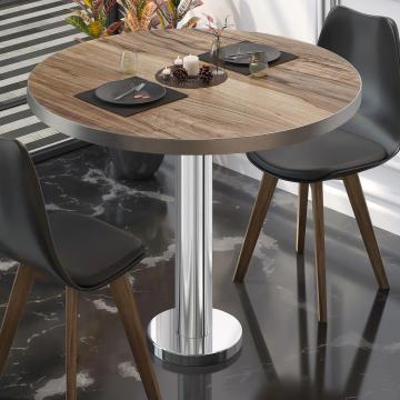 BML | Bistro Table | Ø:H 80 x 75 cm | Sheesham / stainless steel | Round