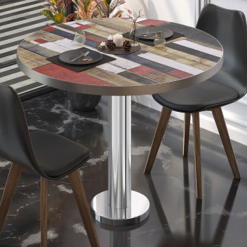 BML | Bistro Table | Ø:H 80 x 75 cm | Vintage coloured / stainless steel | Round