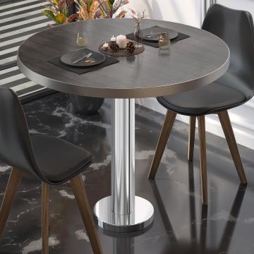 BML | Bistro Table | Ø:H 80 x 75 cm | Wenge / stainless steel | Round