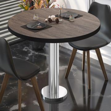 BML | Bistro Table | Ø:H 70 x 75 cm | Light wenge / stainless steel | Round