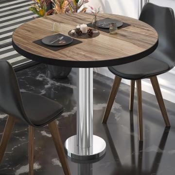 BML | Bistro Table | Ø:H 50 x 75 cm | Sheesham / stainless steel | Round