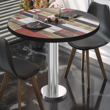 BML | Bistro Table | Ø:H 70 x 75 cm | Vintage coloured / stainless steel | Round