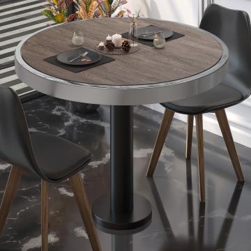 BML | Bistro Table | Ø:H 80 x 77 cm | Light wenge / black | Round