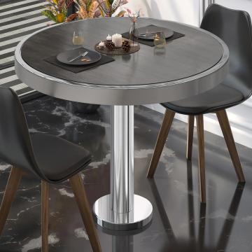 BML | Bistro Table | Ø:H 70 x 77 cm | Wenge / stainless steel | Round