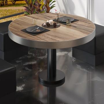 BML | Low Bistro Table | Ø:H 80 x 41 cm | Sheesham / Black