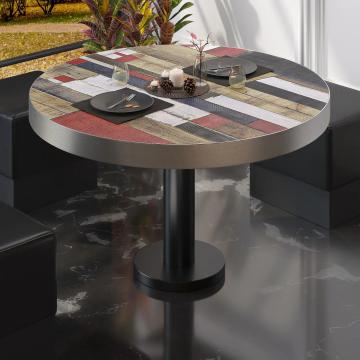 BML | Low Bistro Table | Ø:H 70 x 41 cm | Vintage-Coloured / Black