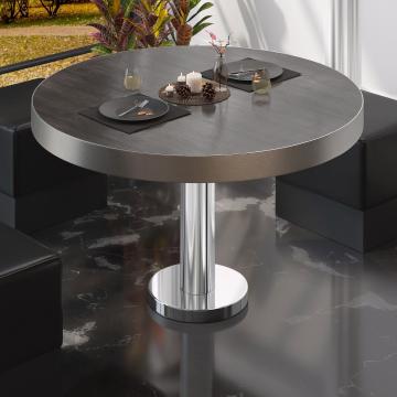 BML | Low Bistro Table | Ø:H 50 x 41 cm | Wenge / stainless steel