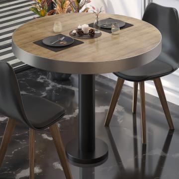 BML | Bistro table | Ø:H 50 x 77 cm | Oak / Black | Round