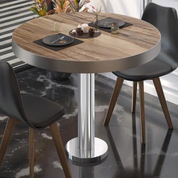 BML | Bistro Table | Ø:H 50 x 77 cm | Sheesham / stainless steel | Round