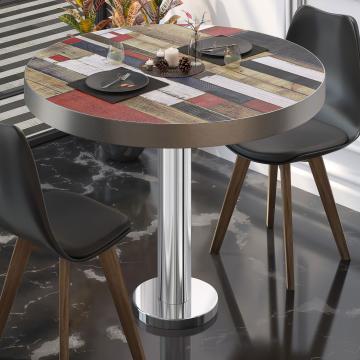 BML | Bistro Table | Ø:H 50 x 77 cm | Vintage coloured / stainless steel | Round