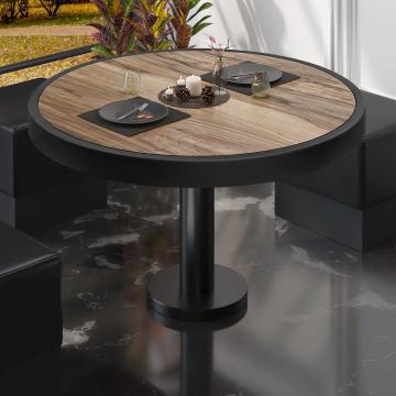 BML | Low Bistro Table | Ø:H 70 x 41 cm | Sheesham / Black