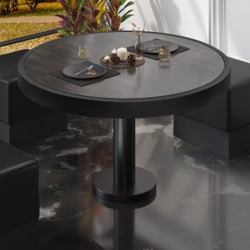 BML | Low Bistro Table | Ø:H 80 x 41 cm | Wenge / Black